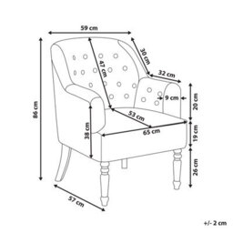 Beliani Armchair Mandal Fabric Multicolour - thumbnail 3