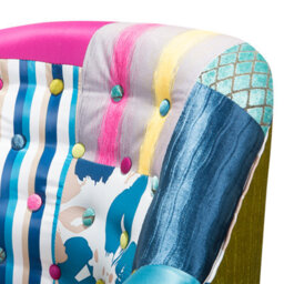 Beliani Armchair Mandal Fabric Multicolour - thumbnail 9