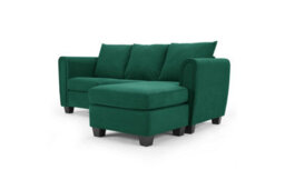 Home Detail Helena 3 Seater Sofa With Chaise, Green Cord - thumbnail 5