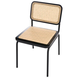 Beliani Set Of 2 Dining Chairs Corvallis Pe Rattan Black - thumbnail 7