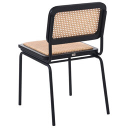 Beliani Set Of 2 Dining Chairs Corvallis Pe Rattan Black - thumbnail 6