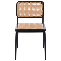 Beliani Set Of 2 Dining Chairs Corvallis Pe Rattan Black - thumbnail 5