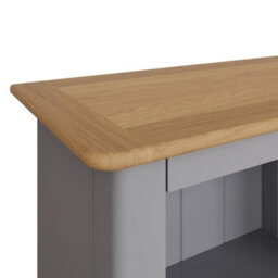 Grey 3 Tier Oak Veneer Bookcase Assembled Storage Display Unit - thumbnail 3