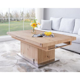 Furniture In Fashion Elgin Convertible Sonoma Oak Dining Table 6 Vesta Grey Chairs - thumbnail 4