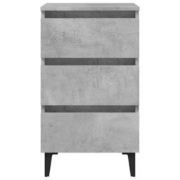 Berkfield Industrial Bed Cabinet With Metal Legs Concrete Grey 40X35X69 Cm - thumbnail 5