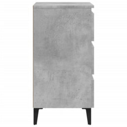 Berkfield Industrial Bed Cabinet With Metal Legs Concrete Grey 40X35X69 Cm - thumbnail 7
