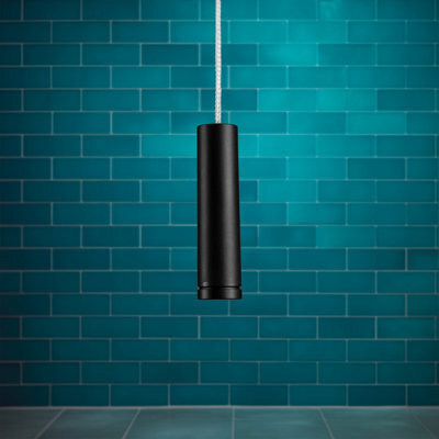 Croydex Noir Matt Black Plastic & String Light Pull - image 1