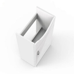AVER-GROWTH Freestanding Bathroom Vanity Unit Gloss White Flat Pack Bathroom Cabinets Only 435(W)X260X(D)X781(H)mm With Door - thumbnail 4