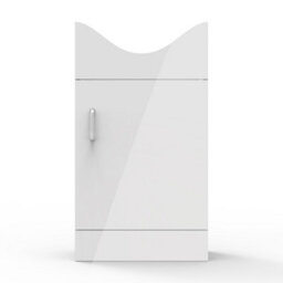 AVER-GROWTH Freestanding Bathroom Vanity Unit Gloss White Flat Pack Bathroom Cabinets Only 435(W)X260X(D)X781(H)mm With Door - thumbnail 2