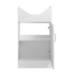 AVER-GROWTH Freestanding Bathroom Vanity Unit Gloss White Flat Pack Bathroom Cabinets Only 435(W)X260X(D)X781(H)mm With Door - thumbnail 3