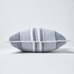 Homescapes Cotton Striped Monochrome Cushion Cover Morocco , 45 X 45 Cm - thumbnail 2
