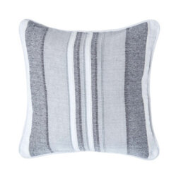Homescapes Cotton Striped Monochrome Cushion Cover Morocco , 45 X 45 Cm - thumbnail 1