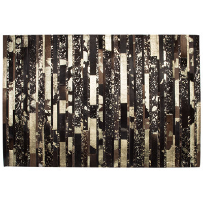 Beliani Rug Artvin Brown 160 X 230 Cm Leather - image 1