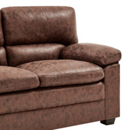 Bravich Oxford Faux Leather Armchair - Walnut Brown - thumbnail 8