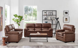 Bravich Oxford Faux Leather Armchair - Walnut Brown - thumbnail 6