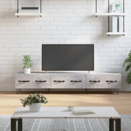 Berkfield Sturdy Tv Cabinet Concrete Grey 150X36X30 Cm Engineered Wood - thumbnail 2
