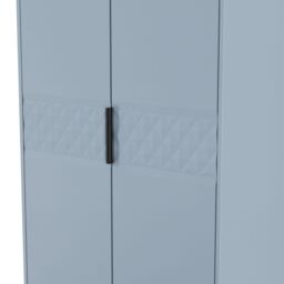 Anzio Ready Assembled Modern Matt Denim Blue Tall Double Wardrobe (H)1956mm (W)766mm (D)530mm - thumbnail 4