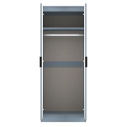 Anzio Ready Assembled Modern Matt Denim Blue Tall Double Wardrobe (H)1956mm (W)766mm (D)530mm - thumbnail 6