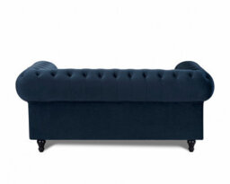 Home Detail Chesterfield Velvet Fabric 2 Seater Sofa, Midnight Blue - thumbnail 3