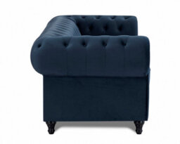 Home Detail Chesterfield Velvet Fabric 2 Seater Sofa, Midnight Blue - thumbnail 4