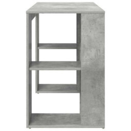 Berkfield Grey Computer Desk Concrete Grey - thumbnail 5