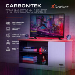 X Rocker Carbon-Tek Led Tv Media Unit - White Rgb - thumbnail 2