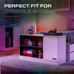 X Rocker Carbon-Tek Led Tv Media Unit - White Rgb - thumbnail 4