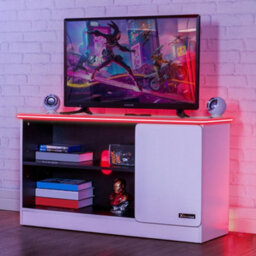 X Rocker Carbon-Tek Led Tv Media Unit - White Rgb - thumbnail 1