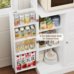 182.5Cm Kitchen Pantry Cupboard, Freestanding Kitchen Storage Cabinet,modern - thumbnail 4