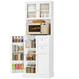182.5Cm Kitchen Pantry Cupboard, Freestanding Kitchen Storage Cabinet,modern - thumbnail 1