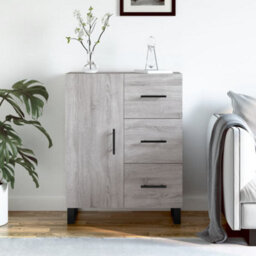 Berkfield Sideboard Grey Sonoma 69.5X34X90 Cm Engineered Wood - thumbnail 1