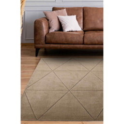 Melrose Solid Natural Lines Design Indoor Medium Area Rug 12mm Pile Height 120/170Cm - thumbnail 1
