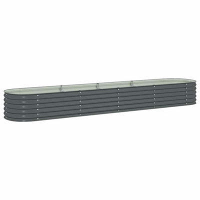 Berkfield Practical Garden Raised Bed 400X80X44 Cm Galvanised Steel Grey - image 1