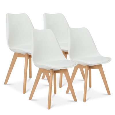 Bravich Rocco Tulip Dining Chair - White - Set Of 4 - image 1