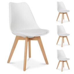 Bravich Rocco Tulip Dining Chair - White - Set Of 4 - thumbnail 4