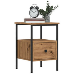 Berkfield Bedside Cabinet Artisan Oak 34X36X50 Cm Engineered Wood - thumbnail 3