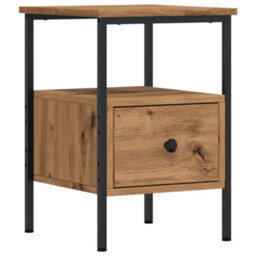 Berkfield Bedside Cabinet Artisan Oak 34X36X50 Cm Engineered Wood - thumbnail 2