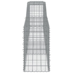 Berkfield Arched Gabion Baskets 4 Pcs 400X50X80/100 Cm Galvanised Iron - thumbnail 5