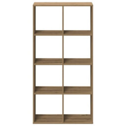 Berkfield Durable Room Divider Bookcase Artisan Oak 69.5X29X137.5 Cm Engineered Wood - thumbnail 6