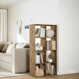 Berkfield Durable Room Divider Bookcase Artisan Oak 69.5X29X137.5 Cm Engineered Wood - thumbnail 4