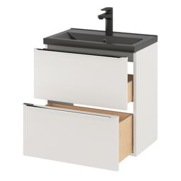 GoodHome Imandra Slimline Gloss White Wall-Mounted Bathroom Cabinet (H) 600mm (W) 600mm - thumbnail 8