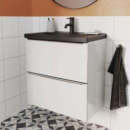GoodHome Imandra Slimline Gloss White Wall-Mounted Bathroom Cabinet (H) 600mm (W) 600mm - thumbnail 9