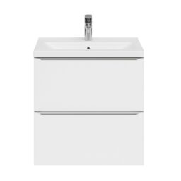 GoodHome Imandra Slimline Gloss White Wall-Mounted Bathroom Cabinet (H) 600mm (W) 600mm - thumbnail 3