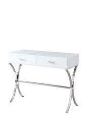 my furniture Aurelia White Glass Console Table - thumbnail 1