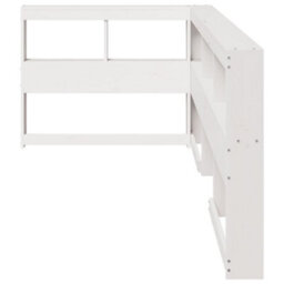 Berkfield Bookcase Headboard L-Shaped White 75 Cm Solid Wood Pine - thumbnail 4