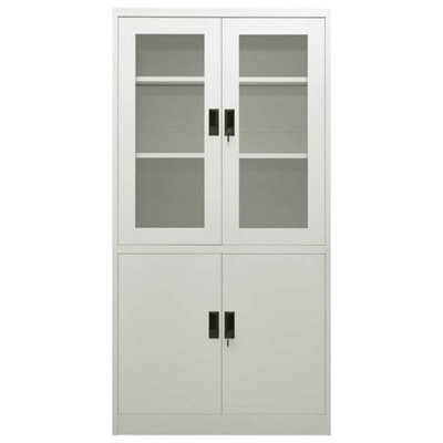 Berkfield Durable Office Cabinet Light Grey 90X40X180 Cm Steel - image 1
