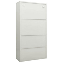 Berkfield Durable Office Cabinet Light Grey 90X40X180 Cm Steel - thumbnail 4