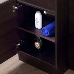 Nes Home 485mm Left Hand Dark Oak Vanity Unit With White Resin Basin - thumbnail 5