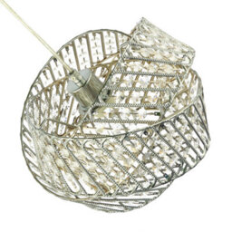Happy Homewares Designer Triple Ring Chrome Pendant Light Shade With Small Clear Acrylic Beads - thumbnail 4
