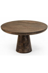Bathwick Dark Mango Wood Round Coffee Table 80Cm - thumbnail 2